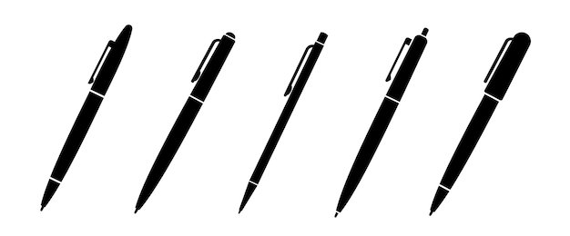 Symbol kolekcji pióra Logo pióra Ikona pióra Ilustracja wektorowa