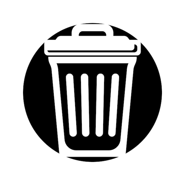 Symbol kosza na śmieci i wzór ilustracji wektorowej