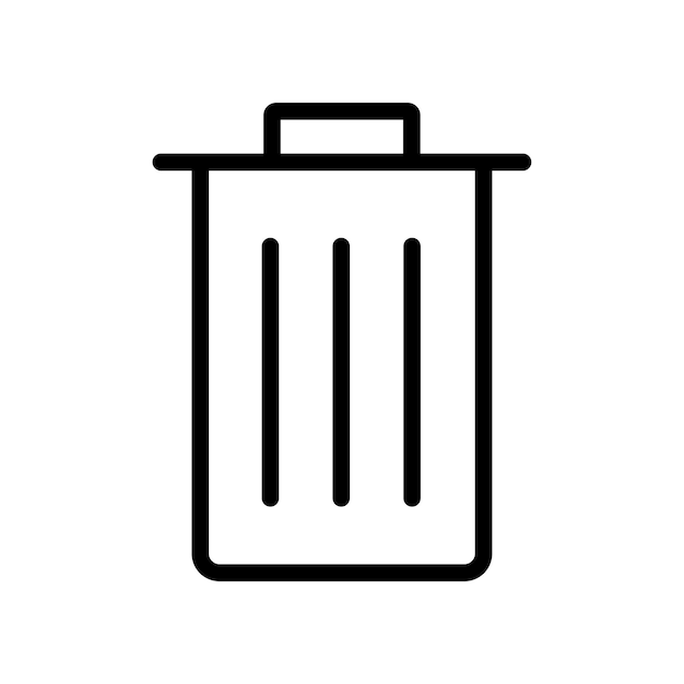 Symbol liniowej ikony wektorowy czarny kontur ikona bin