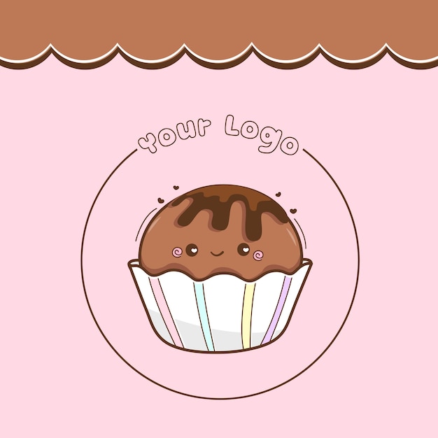 Plik wektorowy symbol logo cupcake ilustracja wektor