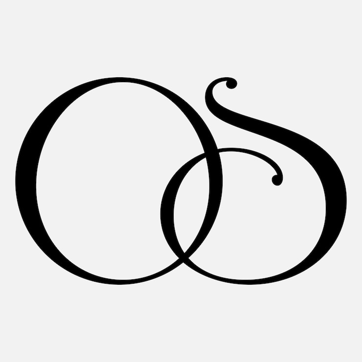 Wektor symbol logo z literą początkową os