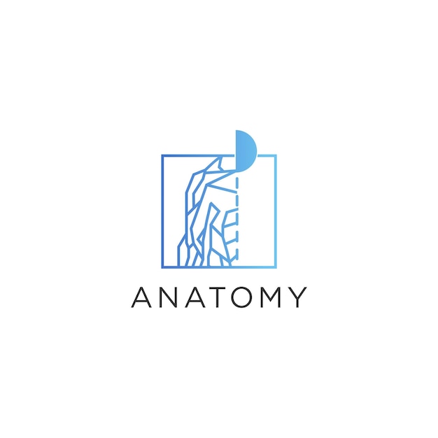 Plik wektorowy symbol lub logo diagnostyki medycznej medycyna i anatomia