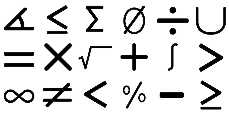 Wektor symbol matematyczny dla edukacji i ilustracji powrotu do szkoły