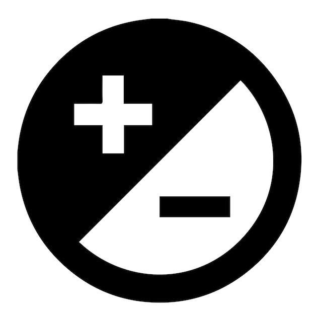 Plik wektorowy symbol plusa i minusa podstawowy symbol matematyczny znak ikona przycisku kalkulatora minus ikona biznes f