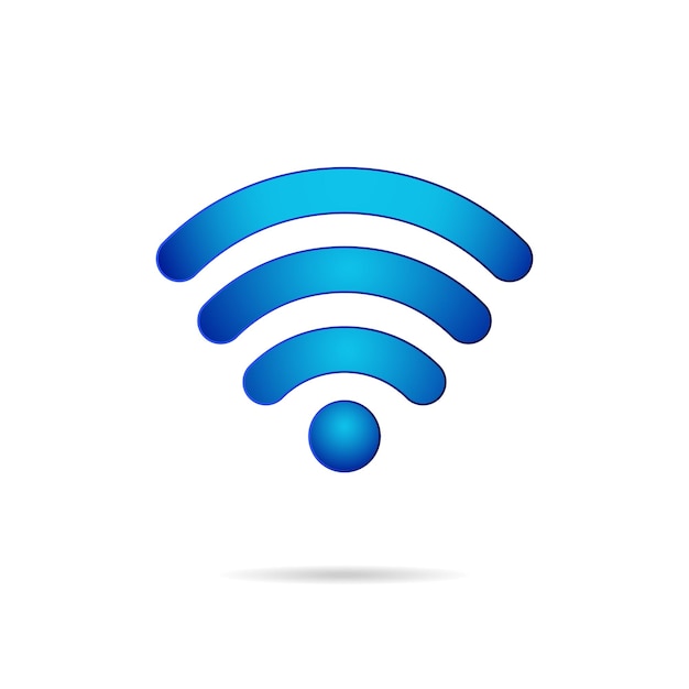 Plik wektorowy symbol połączenia internetowego wifi 3d