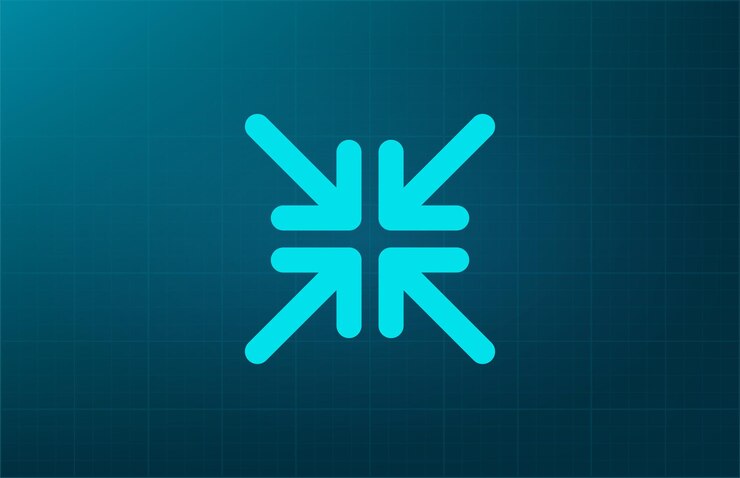 Wektor symbol rozszerzania na całym ekranie ilustracja wektorowa na niebieskim tle eps 10