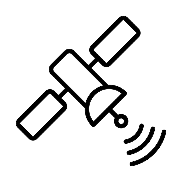 Symbol satelity znak wektor glif kolor ikona