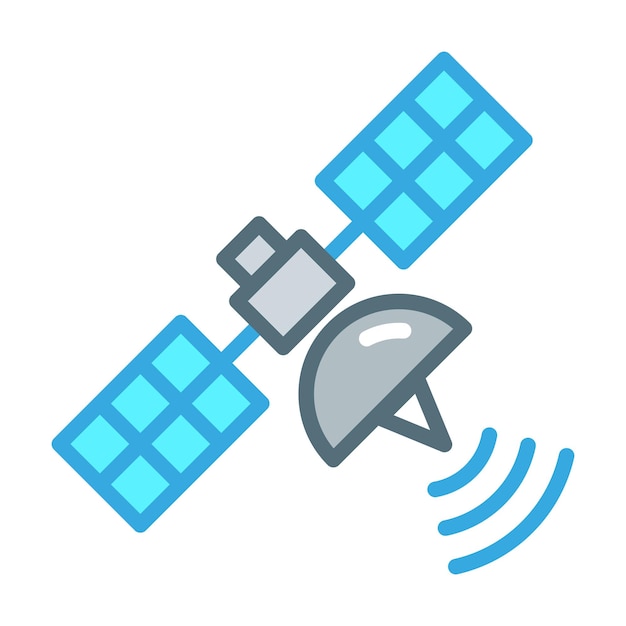 Symbol satelity znak wektor glif kolor ikona