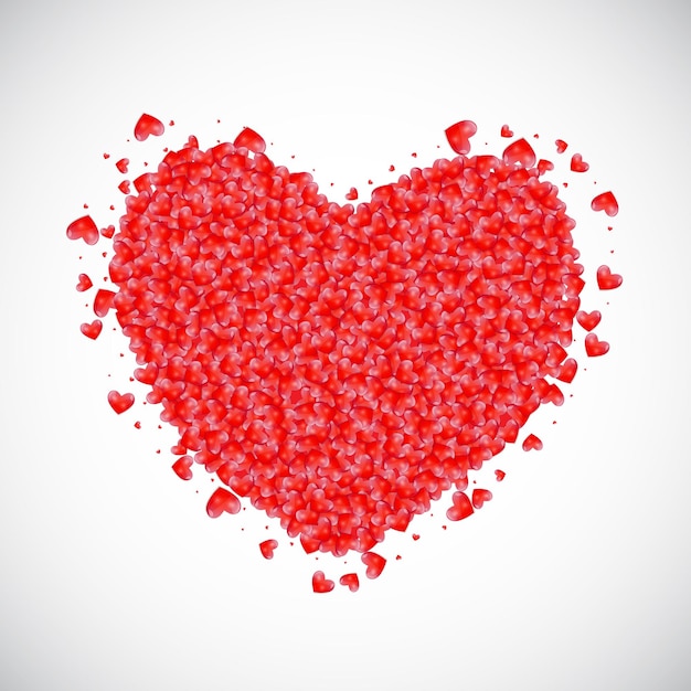 Symbol serca Walentynki s. Projekt tła miłości i uczuć. Ilustracja wektorowa eps10