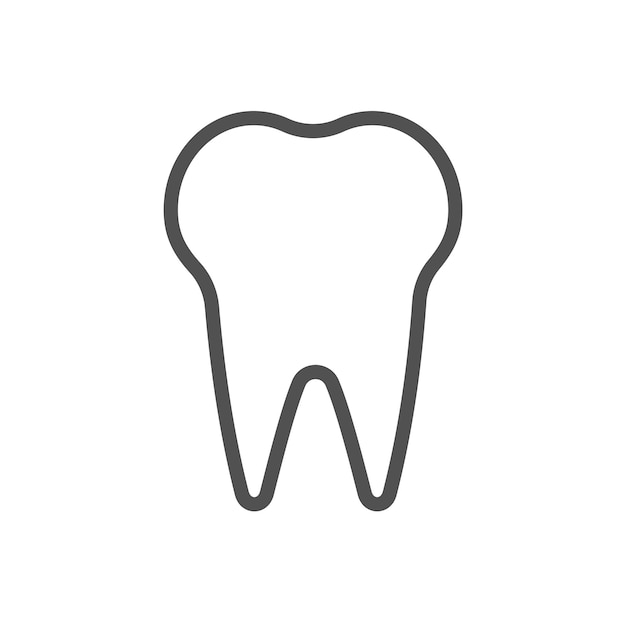 Symbol Stomatologii. Znak Medyczny. Zdrowie Stomatologiczne. Znak Zęba Oczyść Ząb. Logo Białego I Zdrowego Zęba