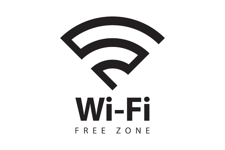 Wektor symbol strefy wolnej wifi znak sygnału bezprzewodowego mobilny internet wektor ikona