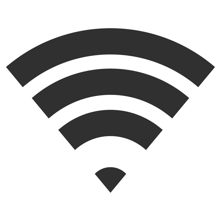 Wektor symbol sygnału wi-fi na białym tle