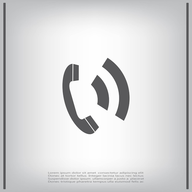 Symbol telefonu Ilustracja wektorowa na szarym tle Eps 10