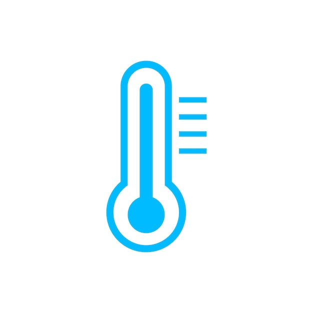Symbol termometru linii wektorowej ikony temperatury