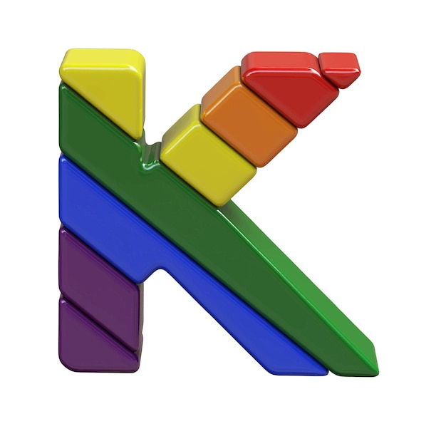 Symbol W Kolorach Flagi Lgbt Litera K