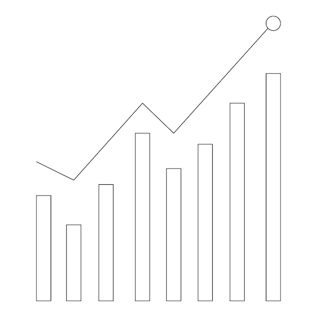 Plik wektorowy symbol wektor linii wykresu finansowego