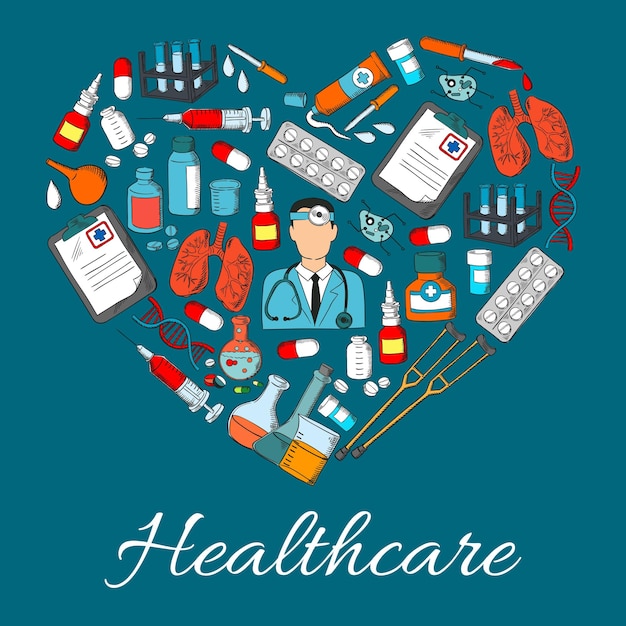 Symbol Wektor Medycyny Serca Opieki Zdrowotnej