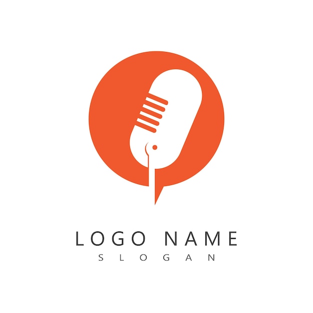 Symbol wektorowy logo podcastów