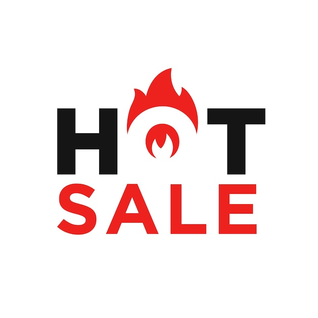 Symbol wektoru gorącej transakcji ikona gorącej sprzedaży