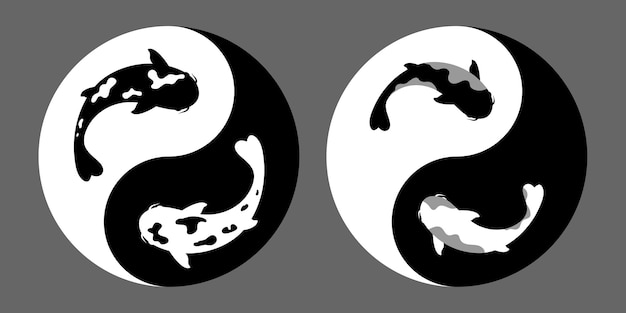 Plik wektorowy symbol yinyang z koi