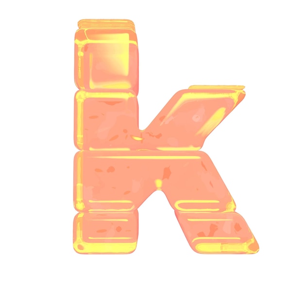 Plik wektorowy symbol z pomarańczowej lodowej litery k