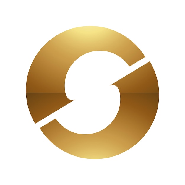 Plik wektorowy symbol złotej litery o na białym tle ikona 1