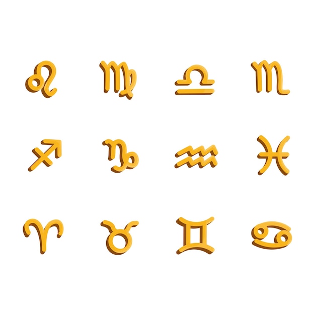 Symbol Zodiaku Zestaw Wektor Wzór