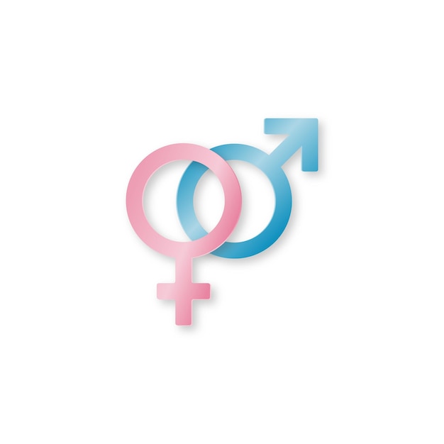 Plik wektorowy symbole płci męskiej i żeńskiej na białym tle na białym tle