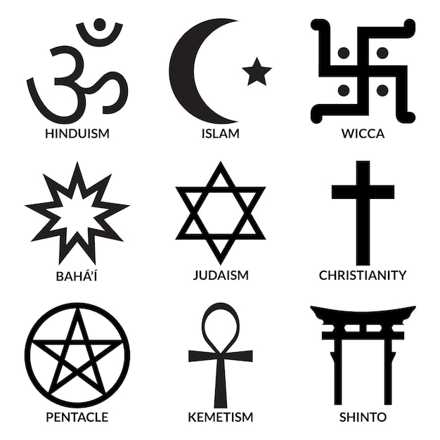 Symbole różnych religii i ścieżek duchowych