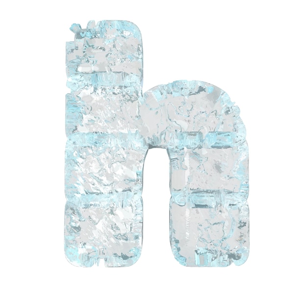 Symbole wykonane z lodowej litery h