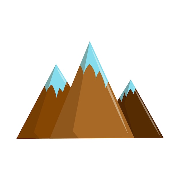Symbolem świątecznych Wakacji Są Zimowe Góry Górskie Wzgórza Z Pokrytymi śniegiem Szczytami Ilustracja Wektorowa Płaska