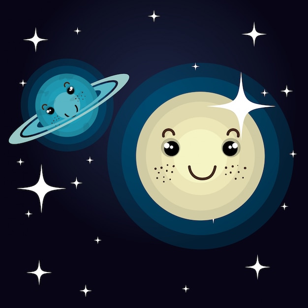 system astronomiczny planety słoneczne izolowane