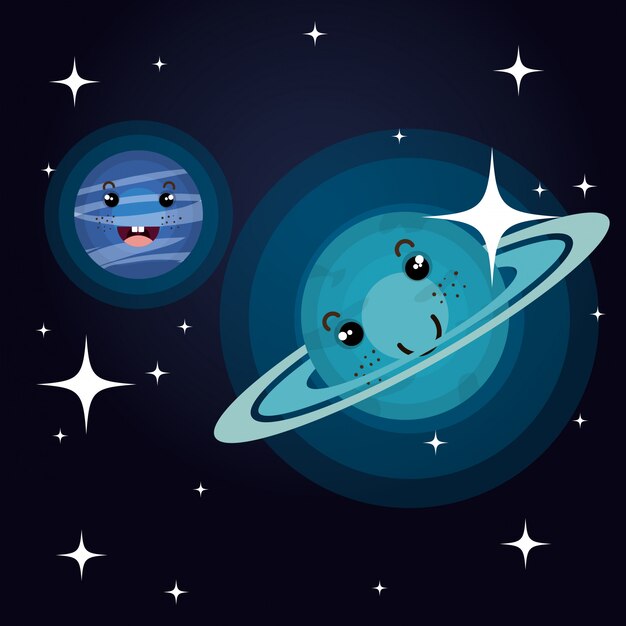 system astronomiczny planety słoneczne izolowane