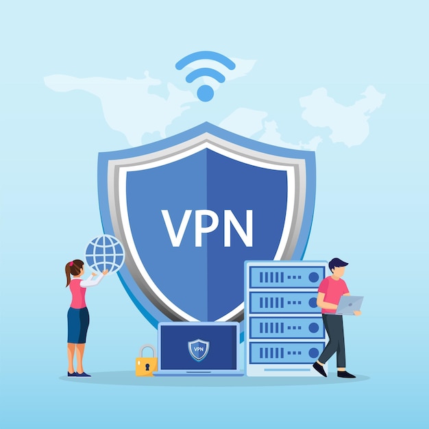 System Technologii Vpn Wirtualna Sieć Prywatna Odblokowuje Stronę Internetową W Przeglądarce Bezpieczne Połączenie Sieciowe I Ochrona Prywatności