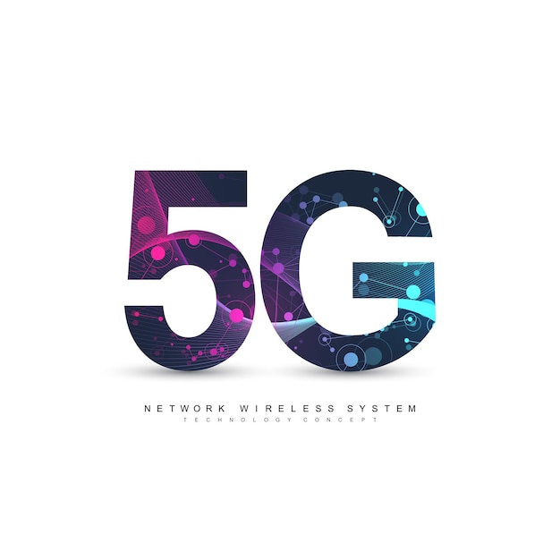 Systemy Bezprzewodowe Sieci 5g I Ilustracja Internetu. Sieć Komunikacyjna.