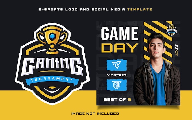 Szablon Banera Game Day Esports Gaming Post Dla Mediów Społecznościowych Z Logo Esports