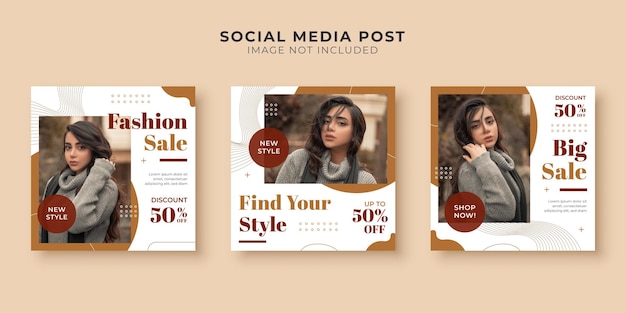 Szablon Banera Kwadratowego Mody Dla Mediów Społecznościowych I Postu Na Instagramie
