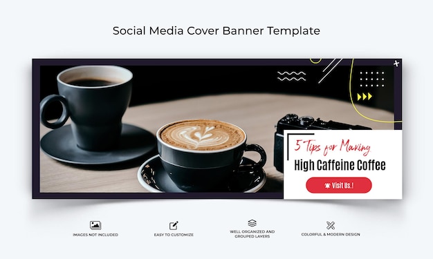 Plik wektorowy szablon banera na okładce facebooka