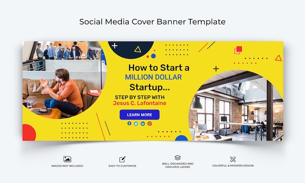 Szablon Banera Okładki Facebooka Dla Startupów