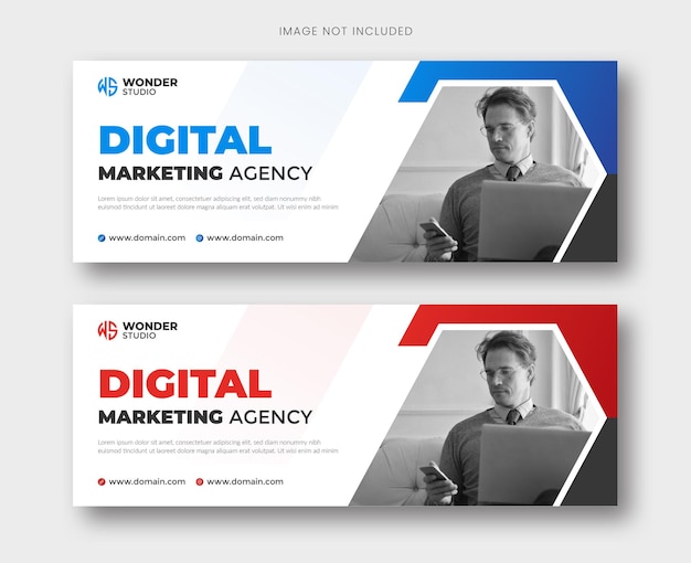 Szablon banera profesjonalnej agencji marketingowej