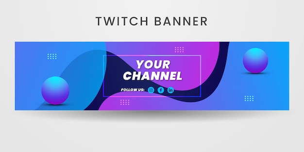 Szablon banera Twitch dla biznesu korporacyjnego