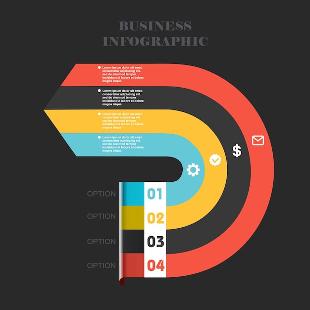 Szablon Biznesowy Numer Szablonu Cięcia Papieru Koncepcyjne Kreatywne Elementy Szablonu Infografiki