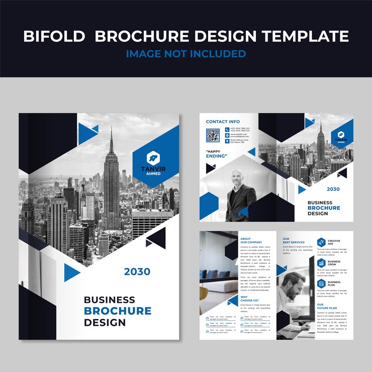 szablon broszura biznes bifold