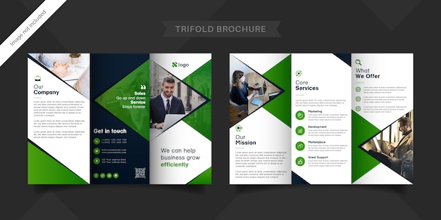 Szablon Broszura Biznes Trifold