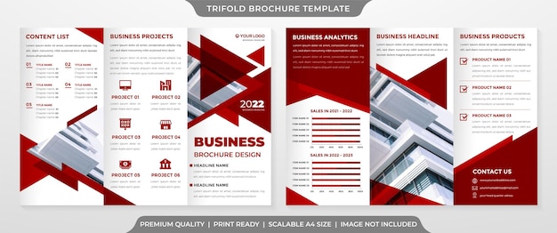 Szablon Broszury Firmy Trifold Z Nowoczesnym I Abstrakcyjnym Stylem