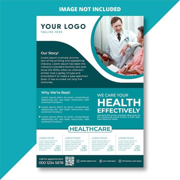 Plik wektorowy szablon broszury zdrowia