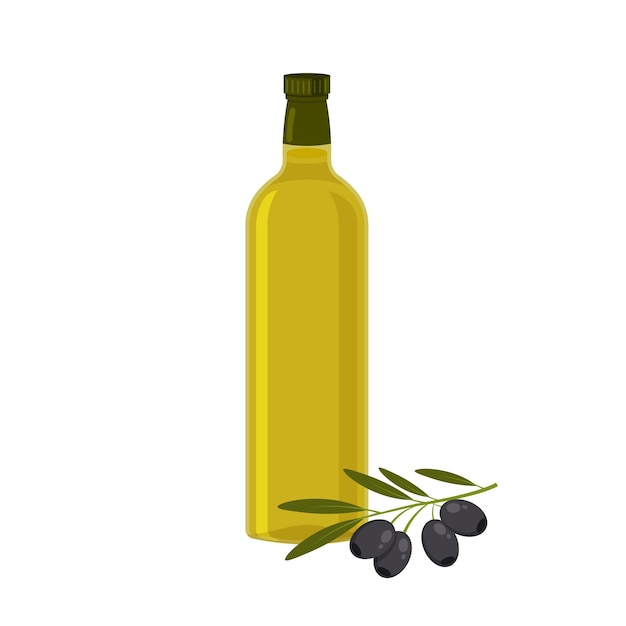 Plik wektorowy szablon butelki szklanej z oliwy z oliwek wektorowe butelki makiety element projektowy dla etykiety menu