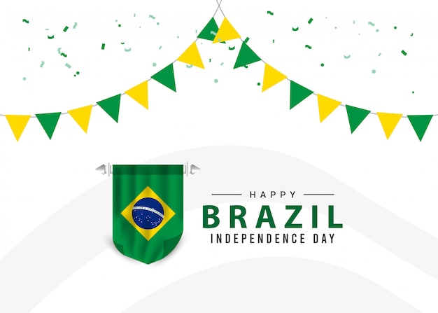 Szablon Dzień Niepodległości Brazylii.