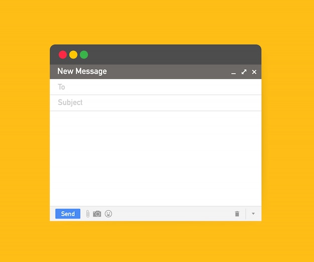 Szablon E-maila Puste Okno Przeglądarki E-mail.
