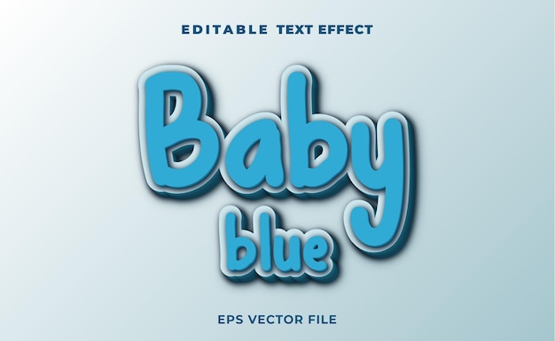 Szablon Efektu Tekstowego 3d Baby Blu